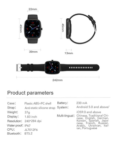 Smartwatch Sportivo Z139 da <span class=keywords><strong>Uomo</strong></span> 2024 con <span class=keywords><strong>Touch</strong></span> Screen Completo, Monitoraggio del Sonno, Frequenza Cardiaca, Compatibile con Android, Risposta alle Chiamate - Product Image 2