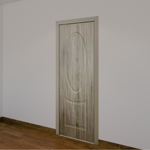 Puerta principal de dormitorio MDF de estilo abierto deslizante moderno de tamaño personalizado MOQ bajo Apertura de empuje manufacturada Apartamento de fábrica vietnamita - Product Image 3