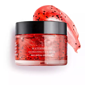 Masque de <span class=keywords><strong>gel</strong></span>ée de pastèque masque de sommeil pour le visage <span class=keywords><strong>Gel</strong></span> de cristal masque facial à l'acide hyaluronique féminin hydratant taille de voyage 3 ans 100 50ml - Product Image 3