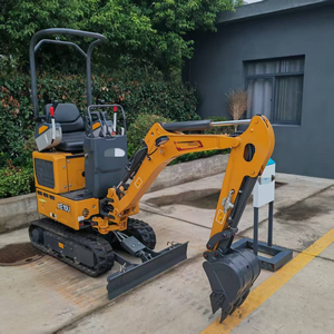 Mini-excavatrice hydraulique TOP BRAND XE10U jaune Shanghai 1200 kg avec chenilles rétractables et flèche orientable, haute performance - Product Image 4