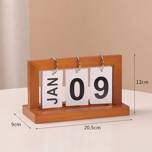 Wholesale Factory Cheap <strong>Wooden</strong> French Wood Birthday Calendar <strong>Desk</strong> for Classic Standing Everyday Use - Product Image 5