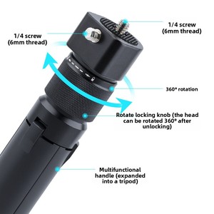 Mini trépied en alliage d'aluminium pour caméras d'action panoramiques <span class=keywords><strong>Dji</strong></span>/Insta360 <span class=keywords><strong>X3</strong></span> X4 X5 avec poignée rotative Bullet-Time - Product Image 5