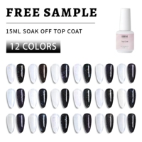 Top Coat Scintillant Effet Paillettes Argentées Sans Résidu Gel UV/LED Longue Durée pour Nail Art Marque Privée