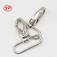 Mousqueton pivotant en alliage de zinc de 38 mm en forme d'olive avec anneau en D, robuste et polyvalent, accessoires de quincaillerie pour sacs à main, pour suspendre les sangles de sac