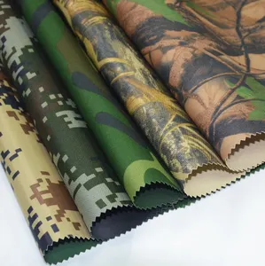 Fabric Manufacturer Customized 100% Polyester 600d Oxford Fabric Waterproof Camouflage Polyester Bag Fabric