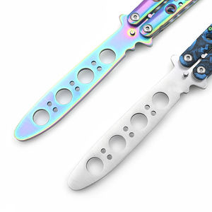 Coltello da tasca pieghevole personalizzabile a colori 3D non affilato a farfalla all'ingrosso coltello da allenamento M42 per giochi all'aperto - Product Image 5