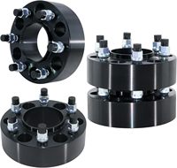 Entretoises de roue en alliage d'aluminium 6x135, 2 pouces d'épaisseur, centrées sur le moyeu, filetage M14x2.0, alésage central 87.1mm, finition noire, 4 pièces