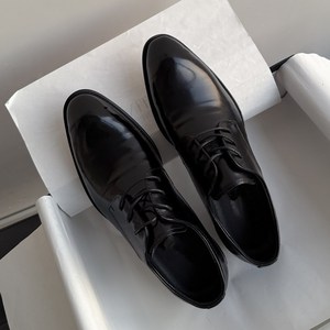 รองเท้าแต่งงานผู้ชายหนังวัวแท้คุณภาพสูง สีดำ หัวแหลม หนังแท้ทั้งคู่ รองเท้าออกซ์ฟอร์ดแบบทางการสำหรับธุรกิจและงานพิธีการ - Product Image 1