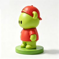 Figurine de bureau personnalisable en PVC, série Ours Vert avec Chapeau Rouge, 5 cm, boîte mystère, jouet décoratif unisexe, cadeau pour les 14 ans et plus