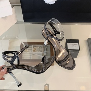 Women's Rhinestone Sandals 2024 New Summer Sexy Thin Heel <b>Open</b> Toe Foreign Style High-heeled Sandals for Women - Product Image 5