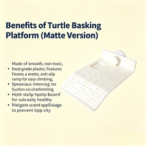 Petite plateforme de bain de soleil givrée <span class=keywords><strong>pour</strong></span> tortues, antidérapante, avec ventouses, rampe d'escalade texturée, pont de repos épaissi et durable <span class=keywords><strong>pour</strong></span> aquarium - Product Image 2