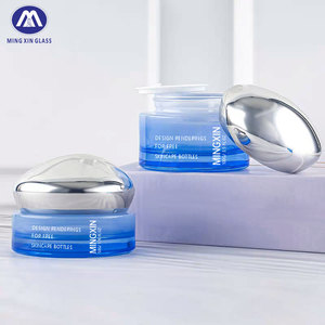 Tùy chỉnh sang trọng Glass Beauty Jar Set độc đáo Body Lotion chai với con dấu nhỏ giọt cho Eye Drop mỹ phẩm bao bì - Product Image 6