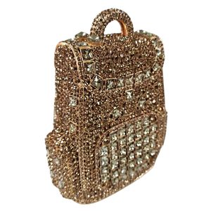 Sac à dos chic pour femme, pochette à strass, sac de soirée de luxe en cristal, sac à main pour mariage, cocktail, bal de promo avec bandoulière chaîne - Product Image 5