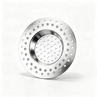Passoire de cuisine pliable en acier inoxydable écologique avec poignée en plastique, compatible lave-vaisselle, filtre à eau pour évier