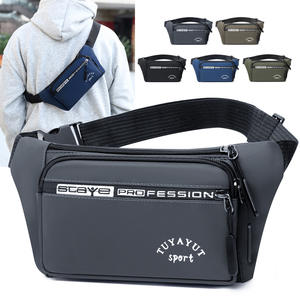 Sac de Poitrine Multifonctionnel Tuyayut pour Homme – Sac Banane Sport Gris, Bleu, Noir, Vert, Champagne – Collection Printemps 2025 – Matière Enduite - Product Image 1