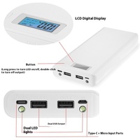 Boîtier de batterie haute capacité 8 cellules 18650, sans soudure, pour batterie externe DIY, avec écran LCD et interface d'entrée Micro USB