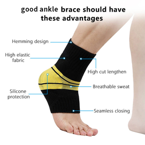 MKAS supporto <span class=keywords><strong>a</strong></span> compressione lavorato <span class=keywords><strong>a</strong></span> maglia protezione traspirante calzini di supporto per caviglia tutore per uomo Wrap per cavigliera sportiva - Product Image 5