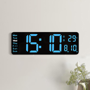 Reloj Electrónico Inteligente con <span class=keywords><strong>Temperatura</strong></span> y Humedad, Pantalla LED Grande, Sistema de Alarma, Reloj Digital de Pared con Control Remoto - Product Image 1