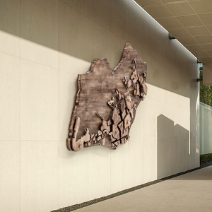 Mapa del Mundo 3D Grande de Madera, Decoración de Pared, Escultura, Arte, Pinturas para el Hogar, Oficina, Espacio Comercial - Product Image 3