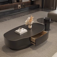 Moderne einfache geformte Rock Plate Mango Couch tisch Große kleine Wohnung Geeignete ovale Wohnzimmer Haushalt für einfachen Geschmack