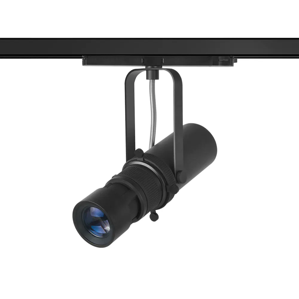 Holofote regulável com zoom, função de foco, led, iluminação ferroviária, contorno