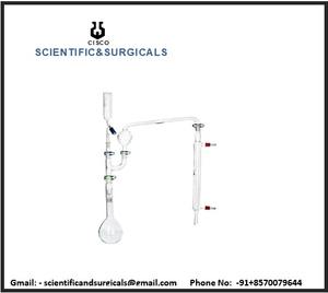หัวรับสารกลั่นแบบมาโครเคลดัล ทำจากแก้วบอโรซิลิเกตคุณภาพสูง พร้อมคอนเดนเซอร์และอะแดปเตอร์ อุปกรณ์การศึกษา CISCO - Product Image 2