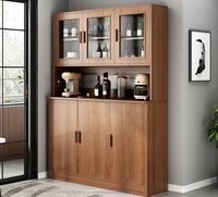 Garde-manger moderne autoportant en bois Armoire de rangement Buffet de cuisine Buffet à tiroirs Armoire avec portes et étagères pour salle à manger