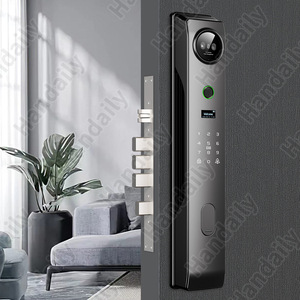 Handail nhận dạng khuôn mặt Video <span class=keywords><strong>intercom</strong></span> ổ khóa Keyless nhập tuya app điều khiển từ xa khóa cửa với vân tay thẻ mở khóa - Product Image 6