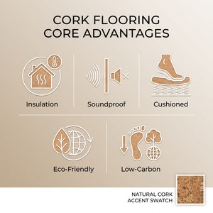 <span class=keywords><strong>Plancher</strong></span> en liège à clipser de 11 mm pour chambre à coucher, insonorisant, réduction du bruit, doux pour les pieds, écologique, chaud, liège naturel - Product Image 4