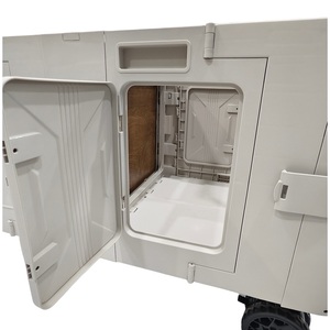 Chariot pliable utilitaire <span class=keywords><strong>de</strong></span> grande taille, directement <span class=keywords><strong>de</strong></span> l'usine, chariot <span class=keywords><strong>de</strong></span> pique-nique avec 2 caisses <span class=keywords><strong>de</strong></span> rangement et poignée télescopique - Product Image 4