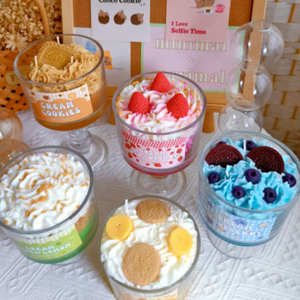 Dessert Cup Shaped Scented <strong>Candles</strong>, Multi-flavor Cake Soy Wax <strong>Candles</strong>, Birthday Gift &amp; Festival Decor Ornament Viral Hit - Product Image 2