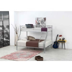 Lit superposé moderne MILENYUM Lotus, double sur grand lit, en métal, structure robuste en acier inoxydable, fabriqué en Turquie pour les hôtels - Product Image 1