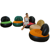 Usine En Gros Portable Flocage Intérieur Gonflable Canapé Gonflable Air Canapé Chaise