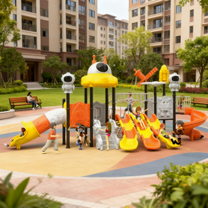 Parque Infantil Comercial Temático Espacial de Gran Tamaño al por Mayor, Torre de <span class=keywords><strong>Toboganes</strong></span> de Plástico LLDPE y Acero para Exteriores, Parques y Preescolares - Product Image 1