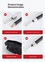 Borne à aiguille PTNB en laiton étamé avec broche de 10 mm, cosses de borne de type broche pour câblage de contrôle électrique