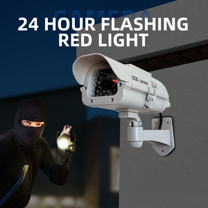 Telecamera <span class=keywords><strong>Finta</strong></span> a Energia Solare per Esterni, Impermeabile, Simulazione di Telecamera Bullet con Luce LED, Monitoraggio CCTV, Telecamera di Sorveglianza Fittizia - Product Image 6