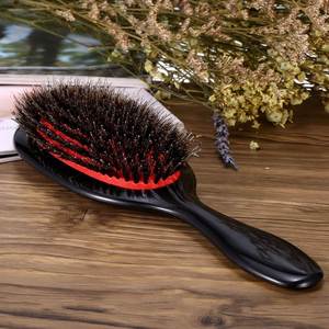 Salon Quality Boar Bristle Detangling Hair <b>Brush</b> <b>Scalp</b> Care Air Cushion Paddle Styling Comb Bulk Order Factory Supplier - Product Image 4