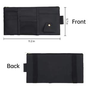 Étui en cuir PU, porte-documents, pour protection solaire de voiture, <span class=keywords><strong>pochette</strong></span> de <span class=keywords><strong>rangement</strong></span> pour dossiers de voiture et accessoires automobiles - Product Image 2