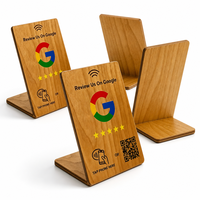 Étiquette de contrôle d'accès NFC en bois RFID étanche pour menu de restaurant, hôtel, paiement, cartes de visite