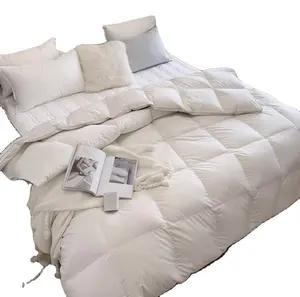 Luxury Style Custom Solid Color Size Goose Feather Down Comforter Duvet For Sale