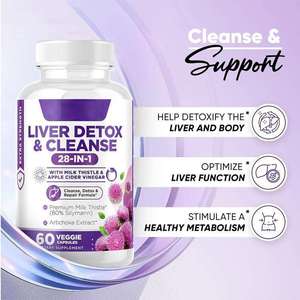 Doğal Karaciğer Detoks ve Temizleme Kapsülleri Karaciğer Koruyucu Devedikeni ve Betain Kapsülleri Karaciğer Temizleyici Detoks Onarıcı Takviye - Product Image 2