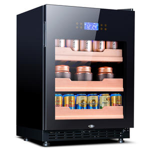 Mini refrigerador para latas y bebidas, refrigerador con puerta de cristal para cerveza, Soda o botella de vino, dispensador de bebidas pequeño para el hogar y la Oficina, 150 - Product Image 4