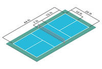 Plancher de terrain de Pickleball Acrylique & PVC & Sable Rapide et facile à installer Terrain de basket Picklebal Préfabriqué