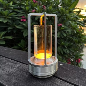 Lámpara de <span class=keywords><strong>Mesa</strong></span> LED Recargable de Aluminio, Inalámbrica, Moderna, Sencilla, con Control Táctil y Regulable, para Decoración de Restaurantes, Hoteles y Dormitorios - Product Image 3