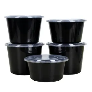 1250ml 1500ml 1750ml 2000ml New design Airtight Design Salad 180PCS/CTN Plastic Containers With Lids Disposable