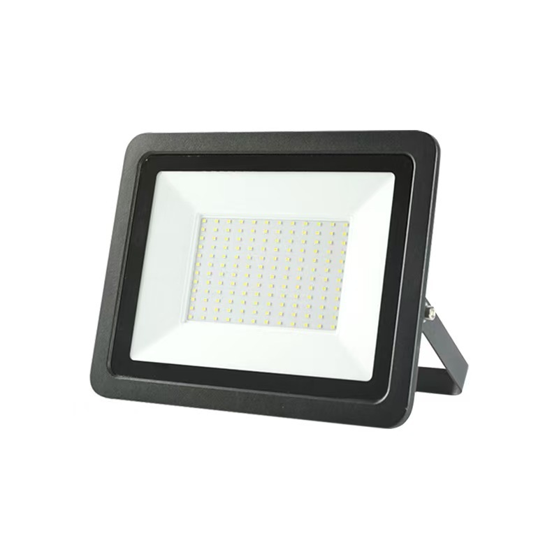 100W High Lumen IP66 Ultra-Thin LED Floodlight 85-265V Outdoor Stadium Spotlight Waterproof Ra90 120 Beam Angle for Outdoor