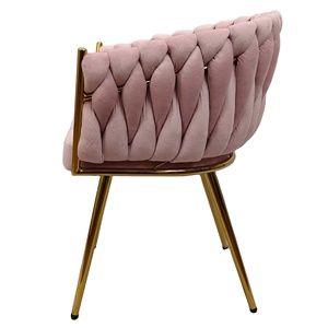 Meubles de salle à manger commerciale Chaises de salle à manger en velours <span class=keywords><strong>Madame</strong></span> Gold Leg Chairs Silla Para Tocador Green Velvet Dining Chairs - Product Image 5