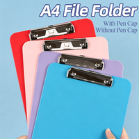 Porte-documents A4 en PP SUNSHING avec presse-papiers, bloc-notes, clip à mémo, support de documents en plastique, logo personnalisé, boîte de rangement de bureau