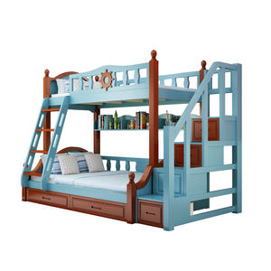 Juego de muebles de dormitorio infantil de madera maciza con litera para uso escolar y doméstico - Product Image 6