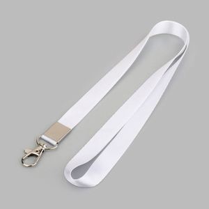 Custom Blue Nylon Lanyards Lanyard for Id Badges with <b>Clip</b> Swivel <b>Hook</b> - Product Image 2